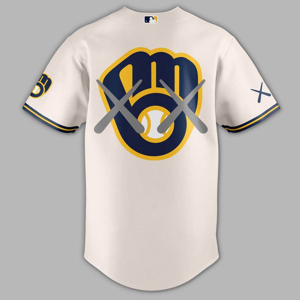 Unisex Milwaukee Brewers x Kaws 2026 Baseball Jersey for Baseball Fans