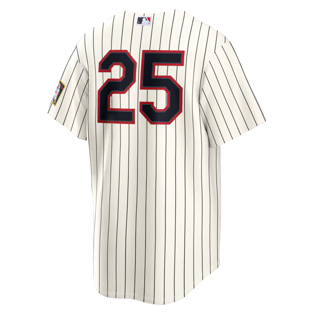 Unisex Minnesota Twins Byron Buxton Cream 2026 Field of Dreams Stadium Baseball Jersey for Baseball Fans