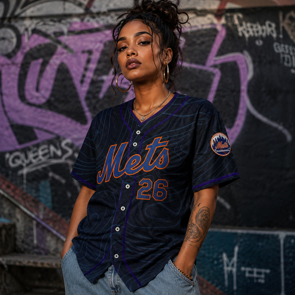 Unisex New York Mets x KPop Demon Hunters 2026 Baseball Jersey for Baseball and Animation Fans