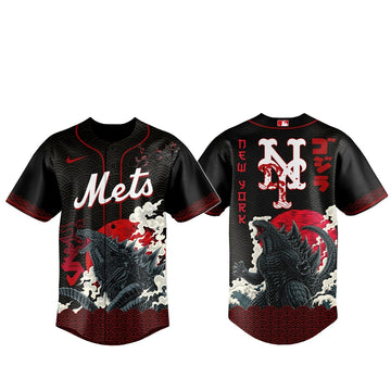 Unisex New York Mets x King of the Monsters 2026 Baseball Jersey for Baseball and Movie Fans