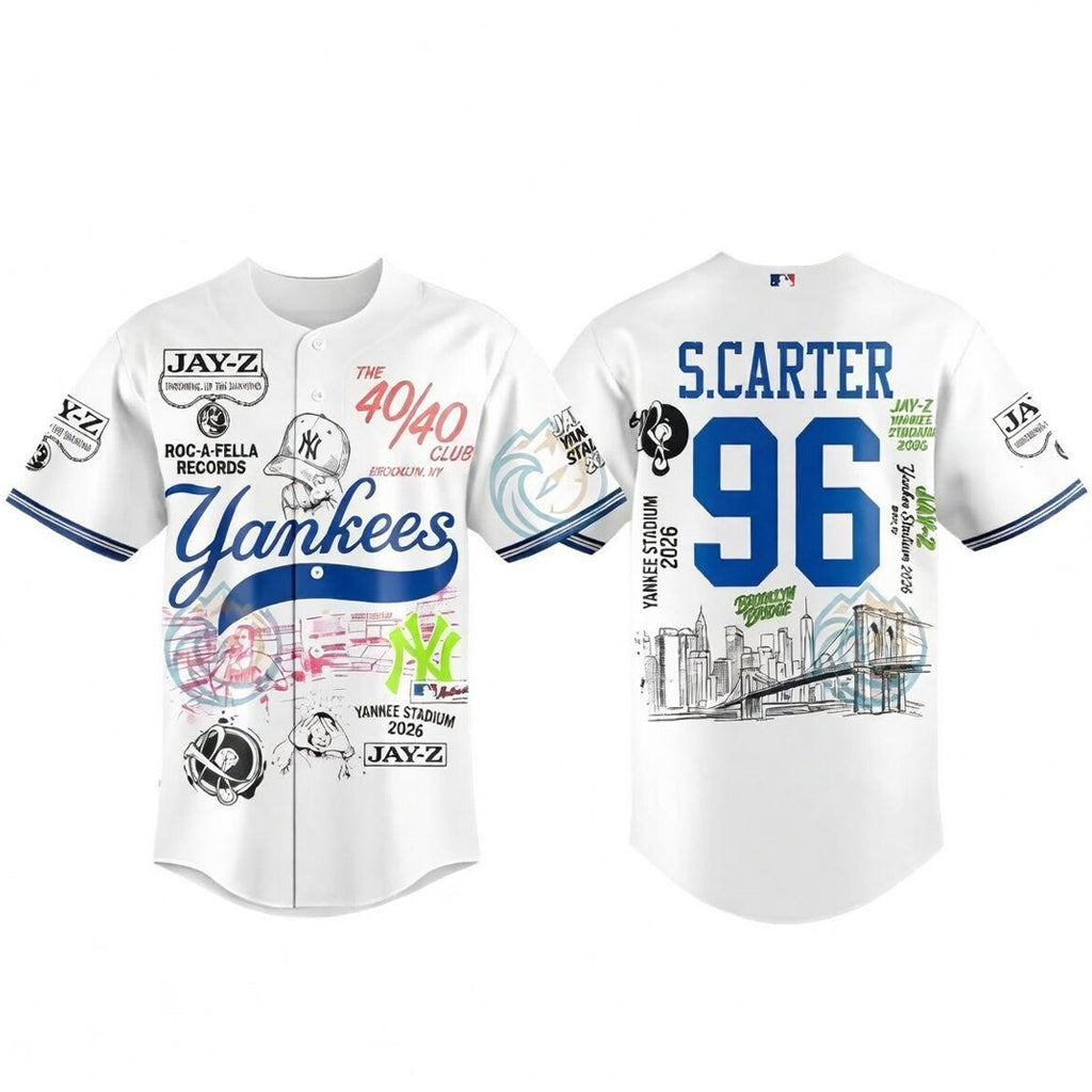 Unisex New York Yankees x Jay-Z Concert 2026 Baseball Jersey for Hip Hop and Baseball Fans