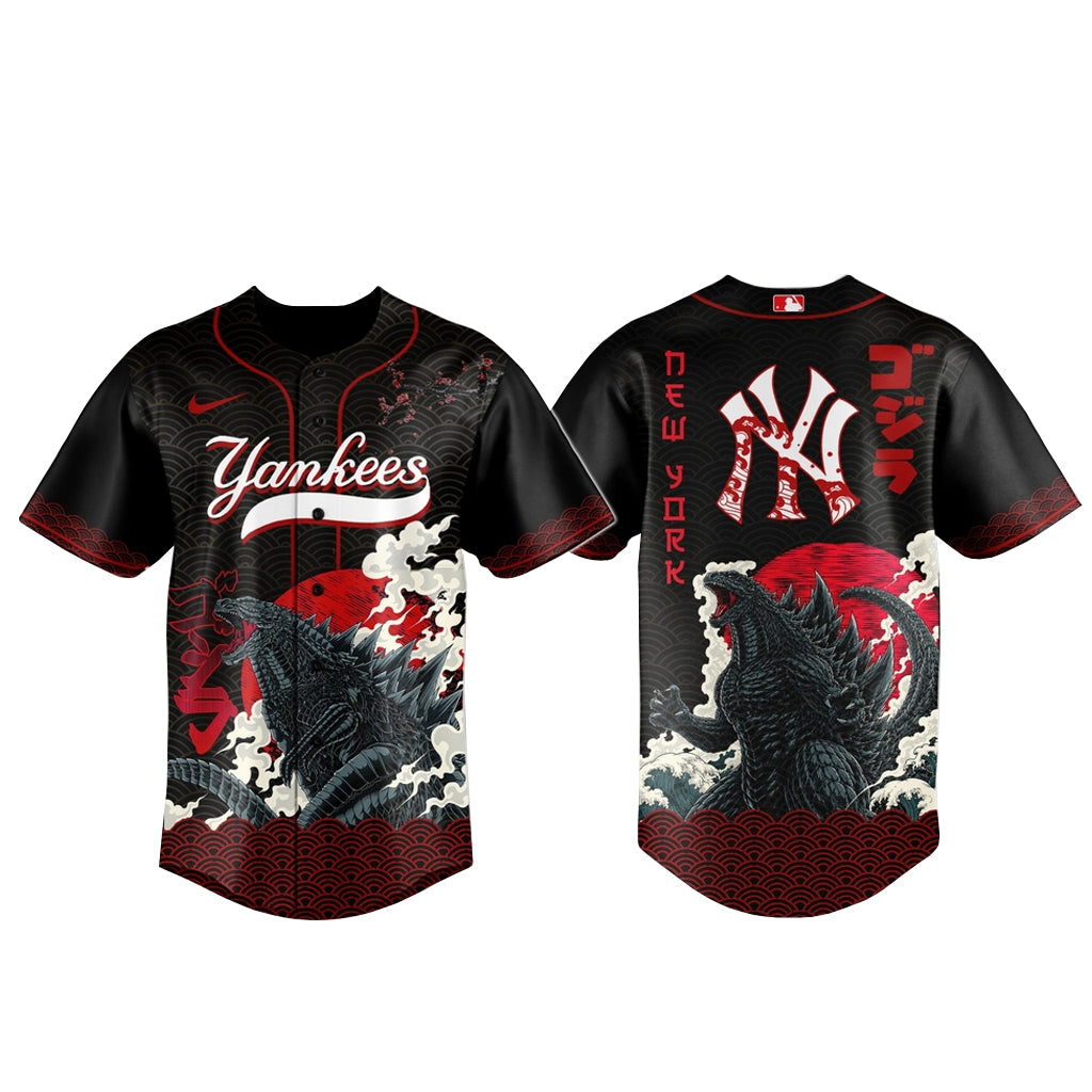 Unisex New York Yankees x King of the Monsters 2026 Baseball Jersey for Baseball and Movie Fans