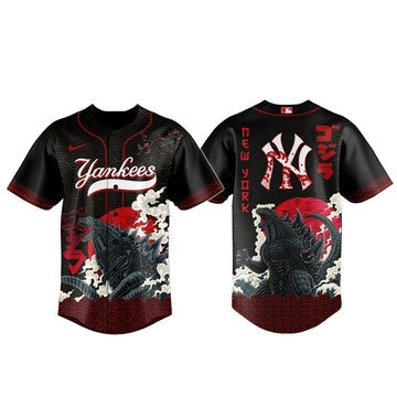 Unisex New York Yankees x King of the Monsters 2026 Baseball Jersey for Baseball and Movie Fans