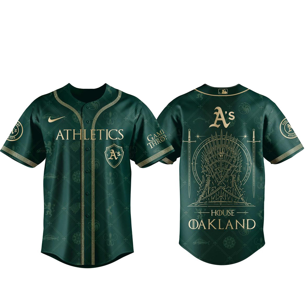 Unisex Oakland Athletics 2026 Game Of Thrones Night Baseball Jersey for Baseball Fans