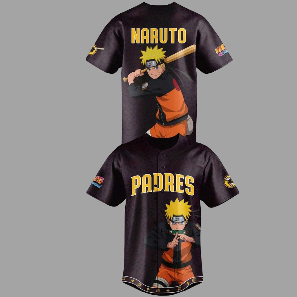 Unisex San Diego Padres Naruto 2026 Ninja Night Baseball Jersey for Baseball and Animation Fans
