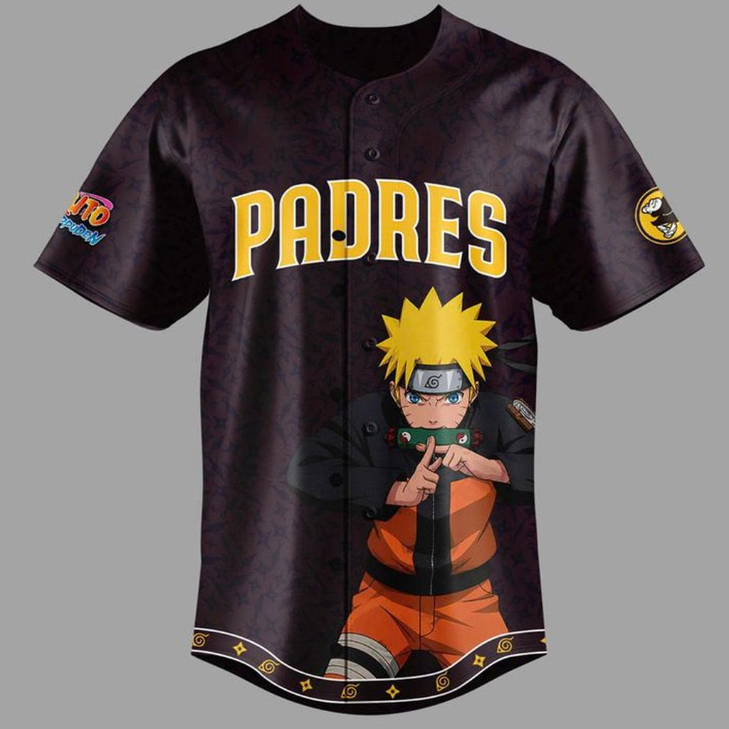Unisex San Diego Padres Naruto 2026 Ninja Night Baseball Jersey for Baseball and Animation Fans