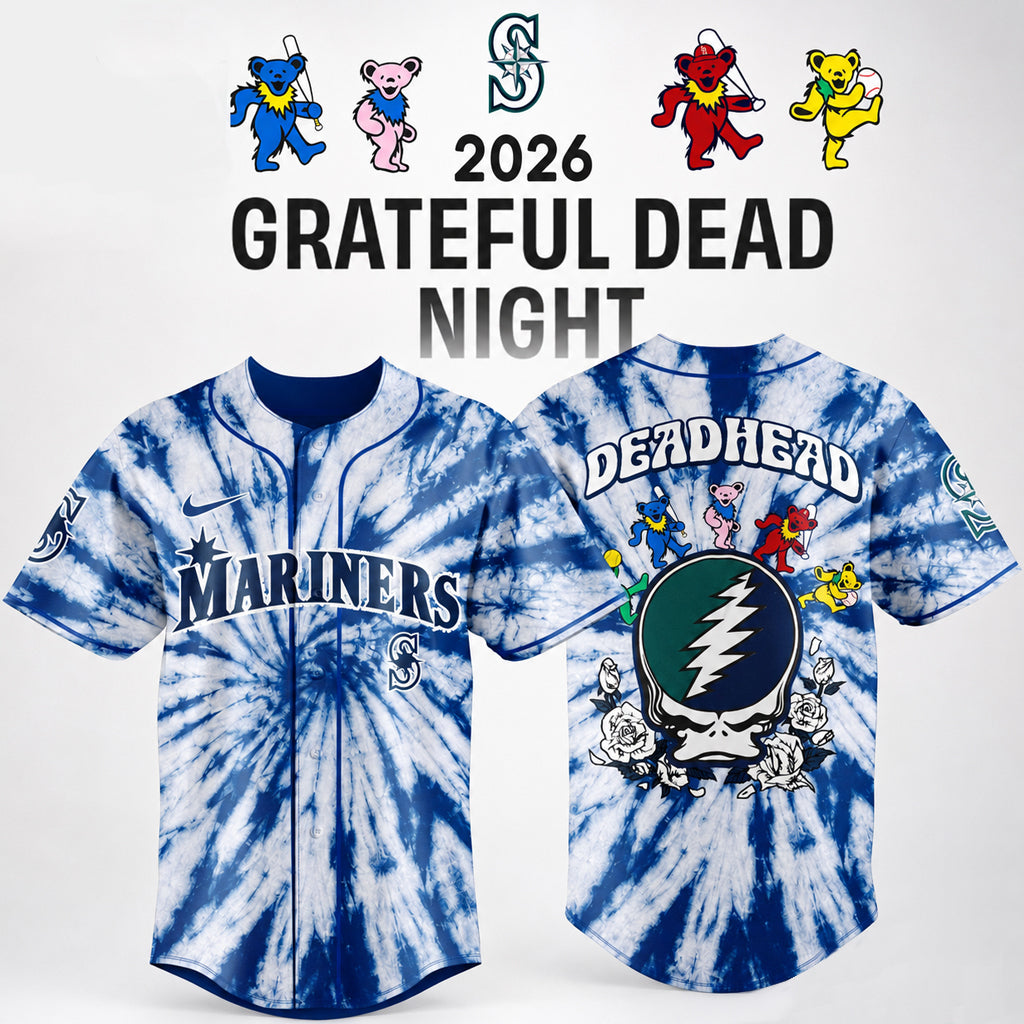 Unisex Seattle Mariners x Grateful Dead Night 2026 Baseball Jersey for Baseball Fans