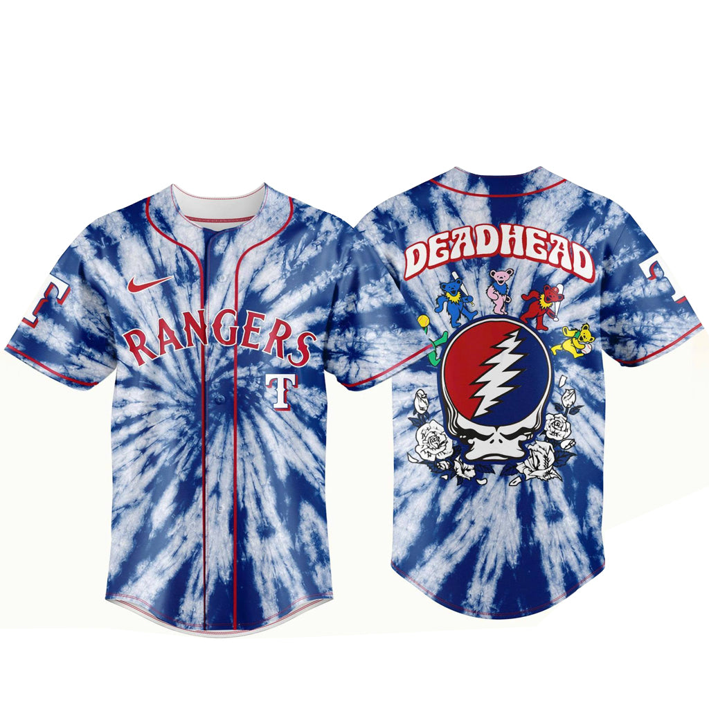 Unisex Texas Rangers x Grateful Dead Night 2026 Baseball Jersey for Baseball Fans