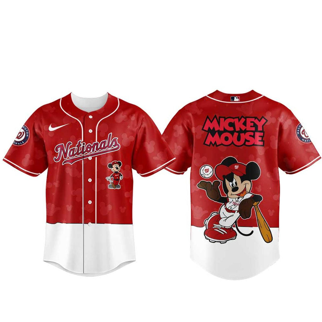 Unisex Washington Nationals x Mickey Mouse Night 2026 Baseball Jersey for Baseball and Mickey Mouse Fans