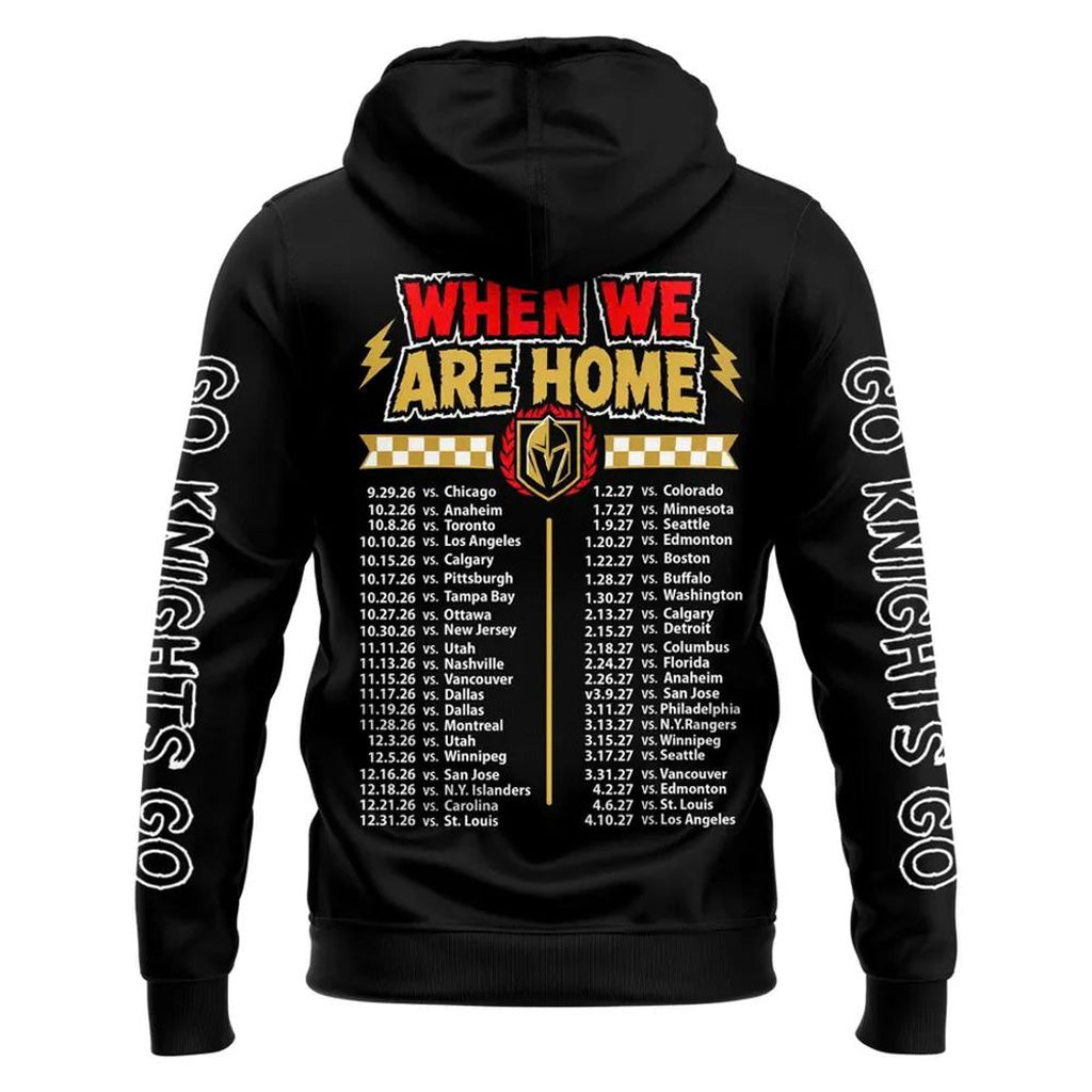 Vegas Golden Knights When We Were Emo Black Graphic Hoodie for Hockey Fans