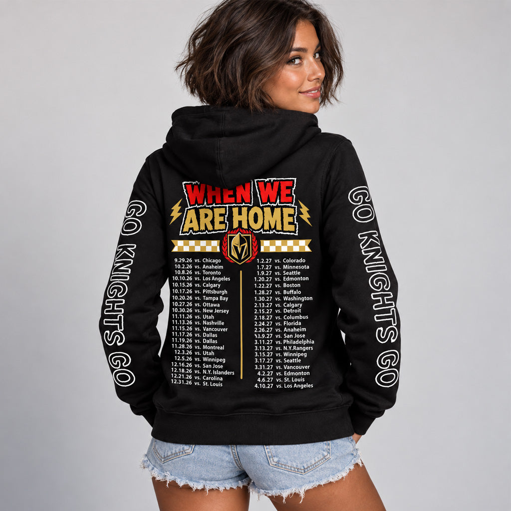 Vegas Golden Knights When We Were Emo Black Graphic Hoodie for Hockey Fans