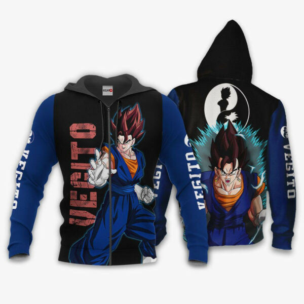 Vegito Dragon Ball Anime 3k416 Fan Gift Stylist Unisex Cartoon 3d Hoodie Zip Hoodie 2287