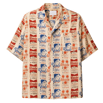 Vintage Travel Ticket Collage 2026 Hawaiian Shirt for Summer Vacation