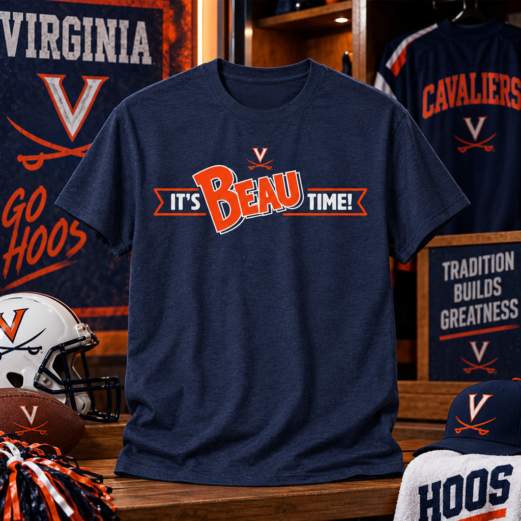 Virginia Cavaliers Beau Pribula It's Beau Pribula Time Graphic Shirt for College Football Fans