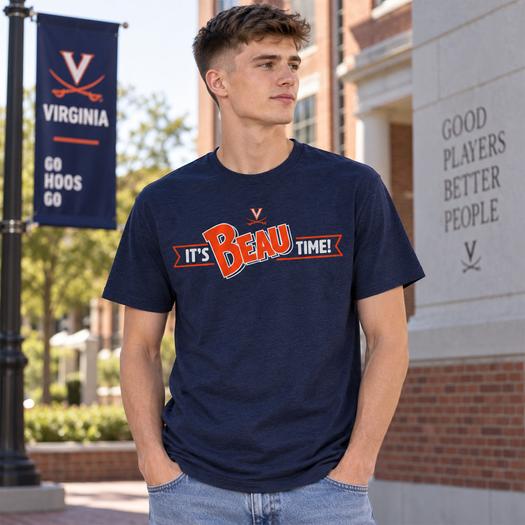 Virginia Cavaliers Beau Pribula It's Beau Pribula Time Graphic Shirt for College Football Fans