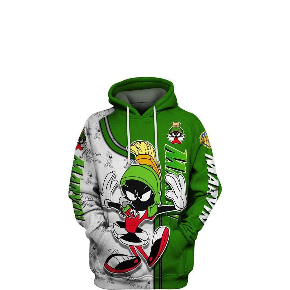 Warner Bros Marvin The Martian Ver11 All Over Print Hoodie, Zip Hoodie