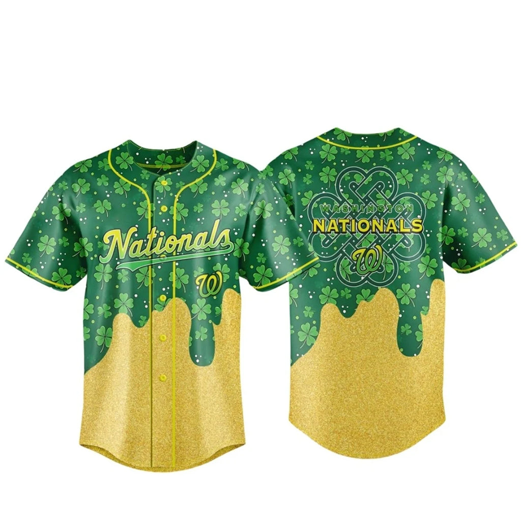Washington Nationals Happy St Patrick’s Day 2026 Baseball Jersey