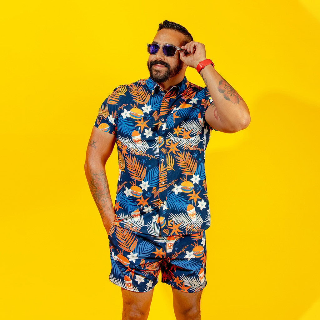 Whataburger Merch Chubbies Tropical Friday Hawaiian Shirt And Short Sets Gifts For Him -WearandDecor