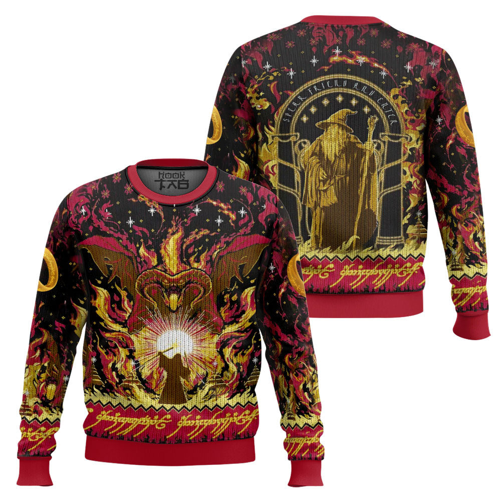 You Shall Not Pass Balrog Christmas Sweater Preorder