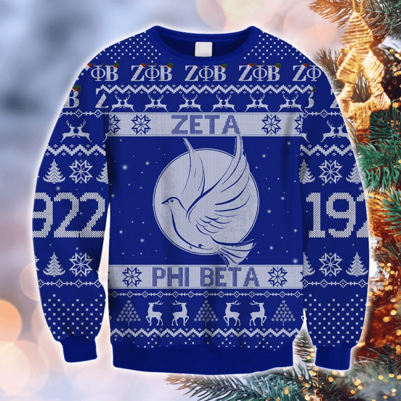 Zeta Phi Beta Ugly Christmas Sweater