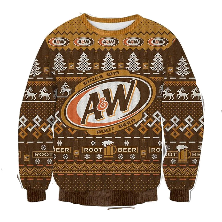 A And W Root Beer Since 1919 Christmas Knitted Wool Sweater ? Usalast