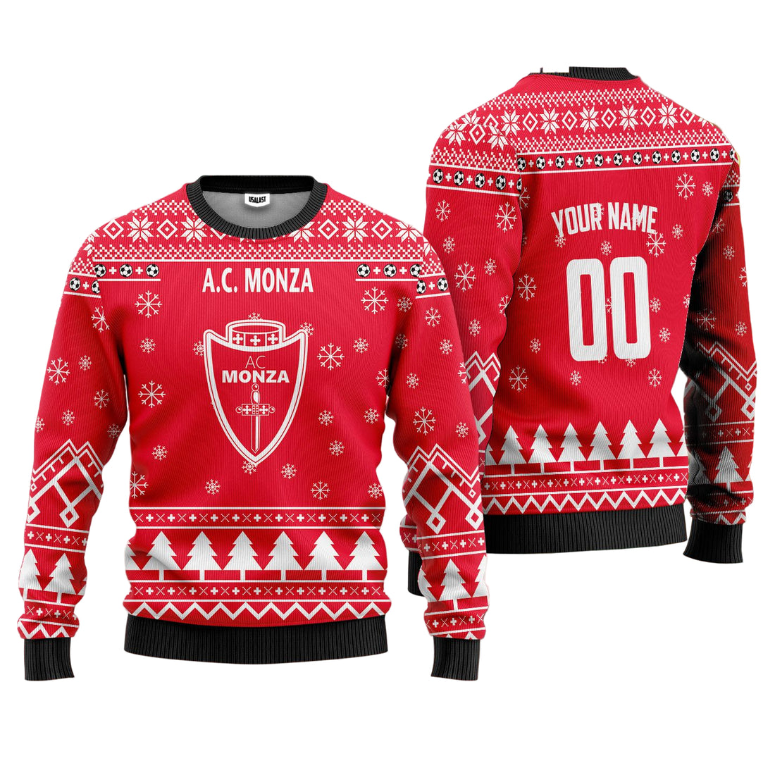 A.C Monza Personalized Ugly Christmas Sweater Red Version ? Usalast