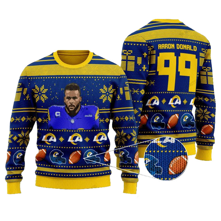 Aaron Donald 99 Los Angeles Rams Nfl Christmas Sweater ? Usalast