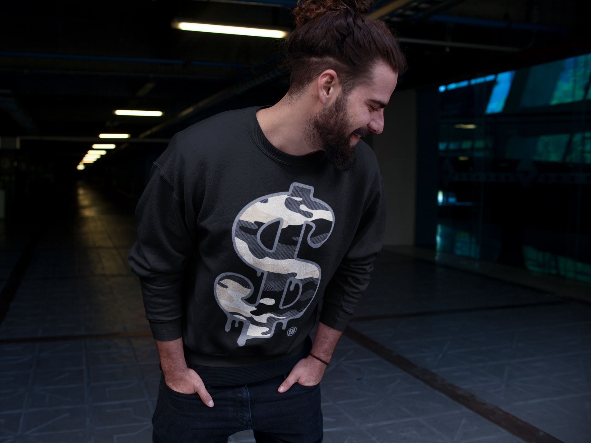 Dollar Camo Unisex Tops - Yeezy 350 Carbon Asriel