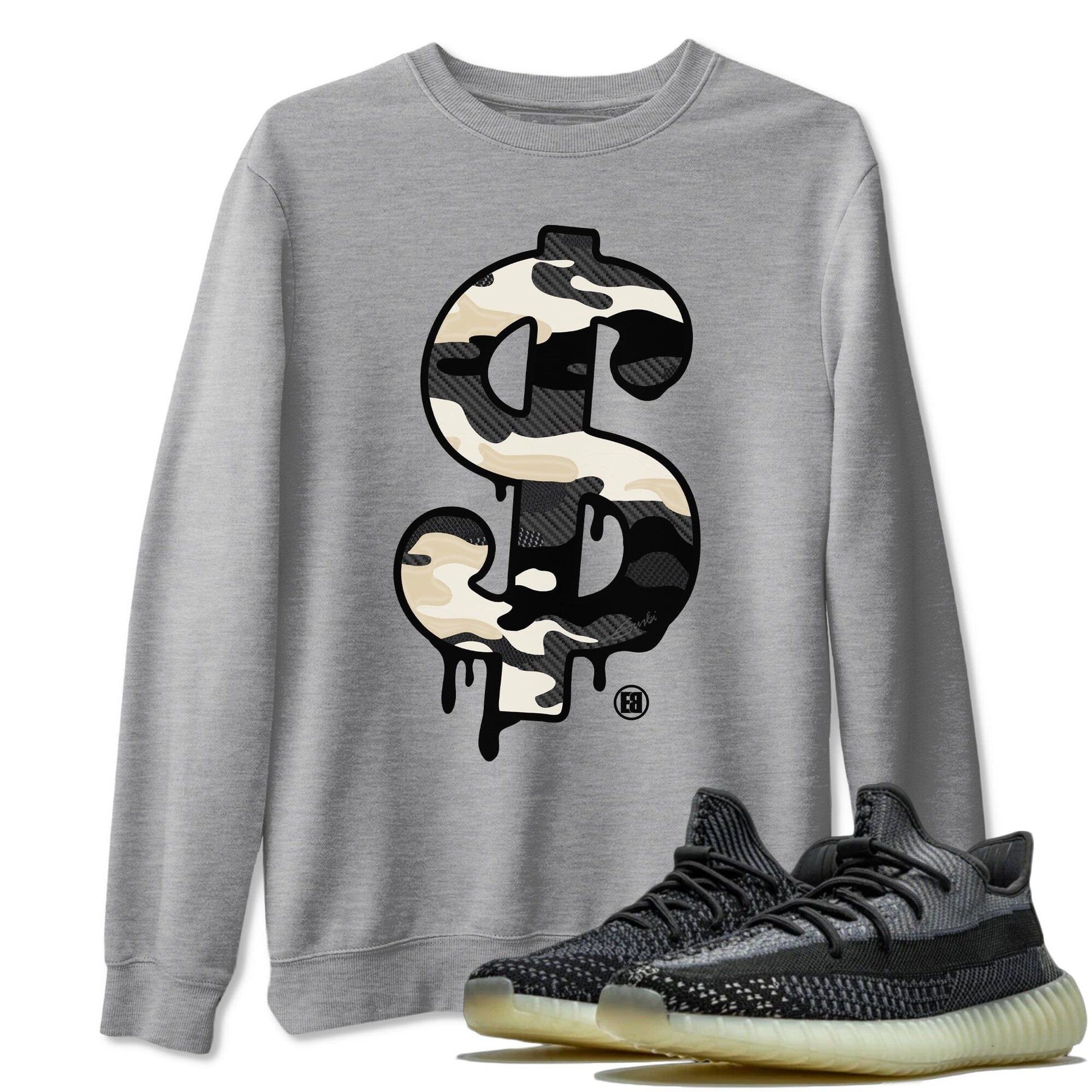 Dollar Camo Unisex Tops - Yeezy 350 Carbon Asriel