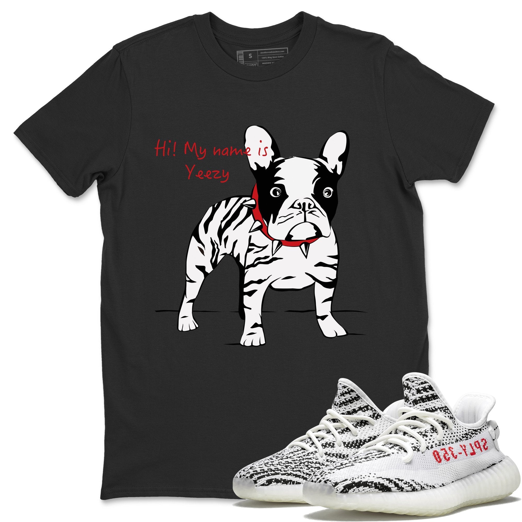 Zebra Frenchie Unisex Tops - Yeezy 350 V2 Zebra