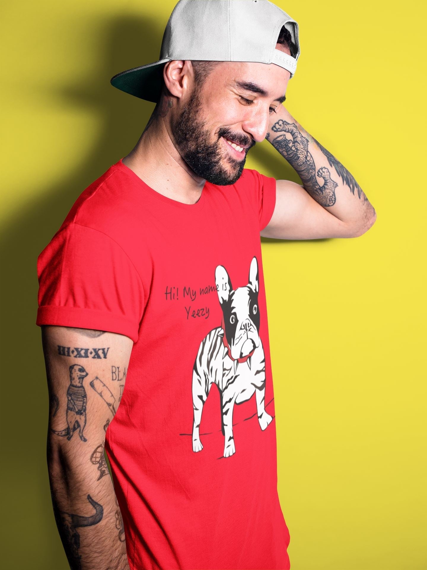 Zebra Frenchie Unisex Tops - Yeezy 350 V2 Zebra