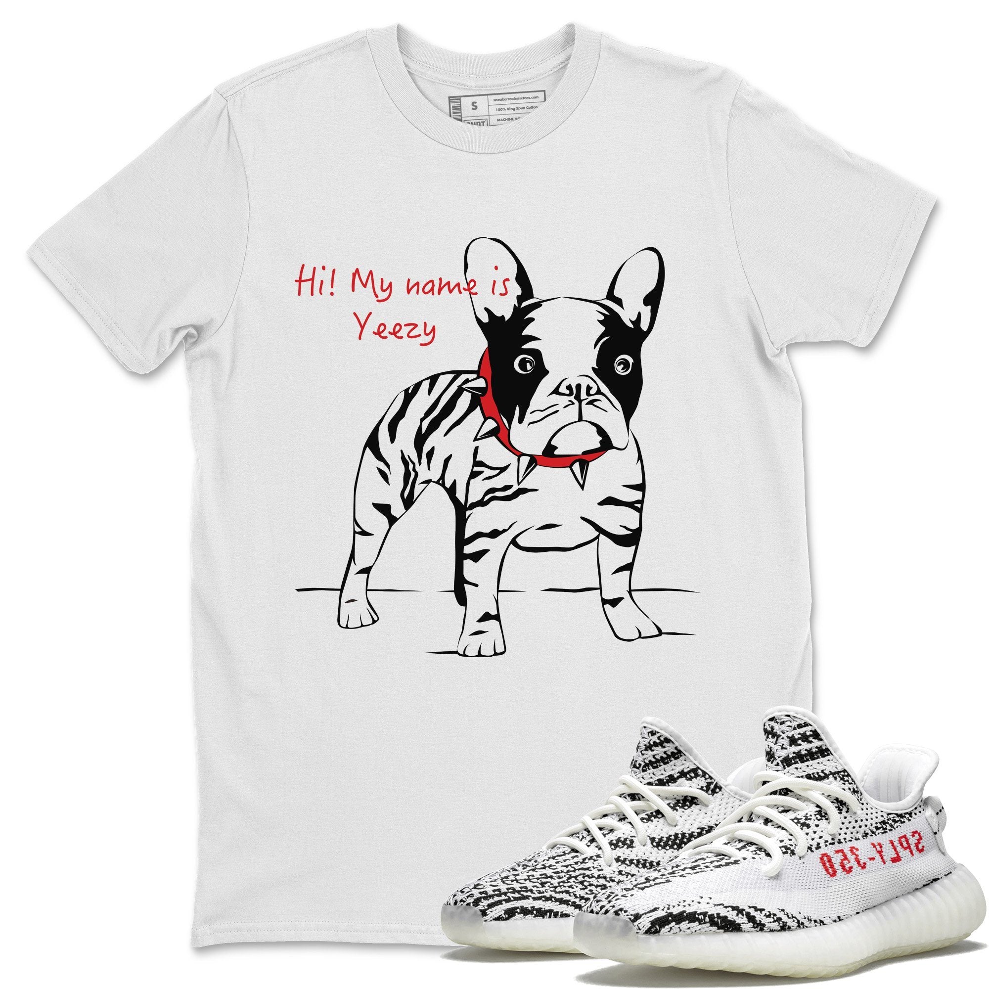 Zebra Frenchie Unisex Tops - Yeezy 350 V2 Zebra