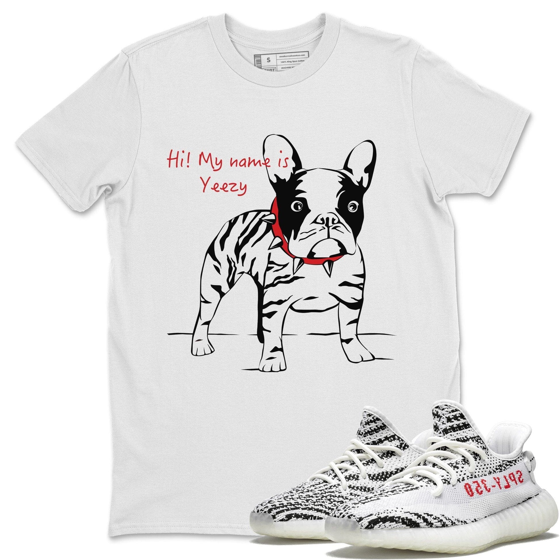 Zebra Frenchie Unisex Tops - Yeezy 350 V2 Zebra
