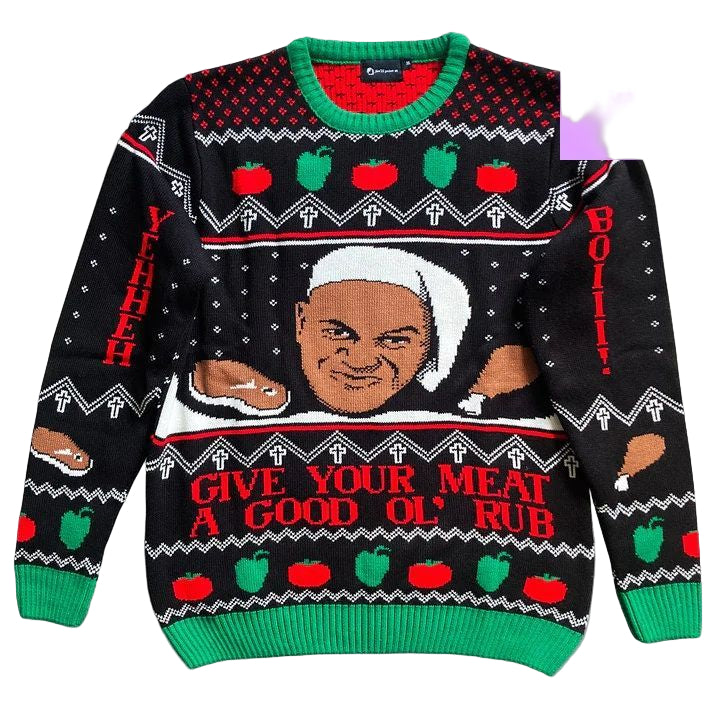 Ainsley Harriott Give Your Meat A Good Ol Rub 3d Ugly Christmas Sweater ? Usalast