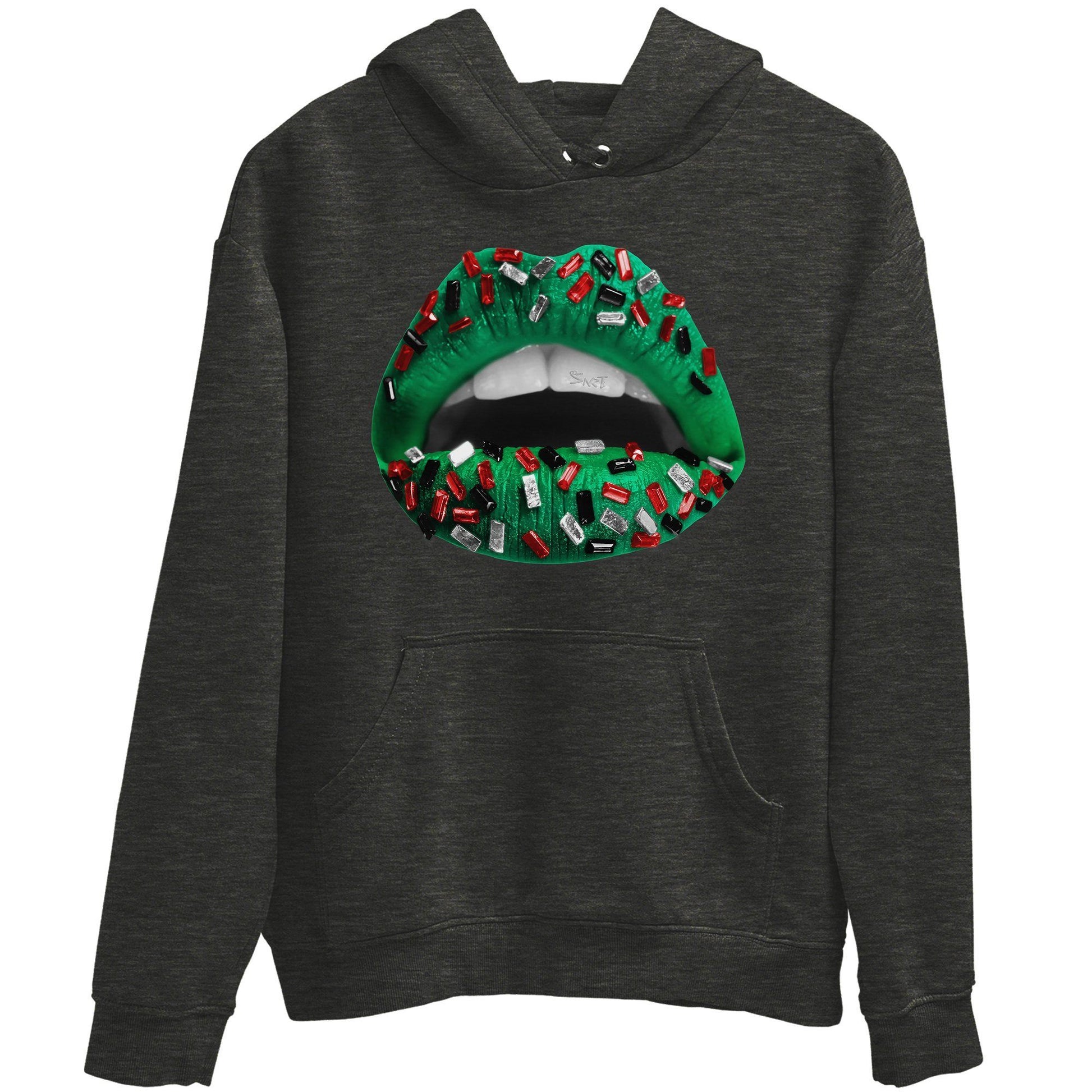 Lips Jewel Unisex Tops - Air Jordan 1 Lucky Green