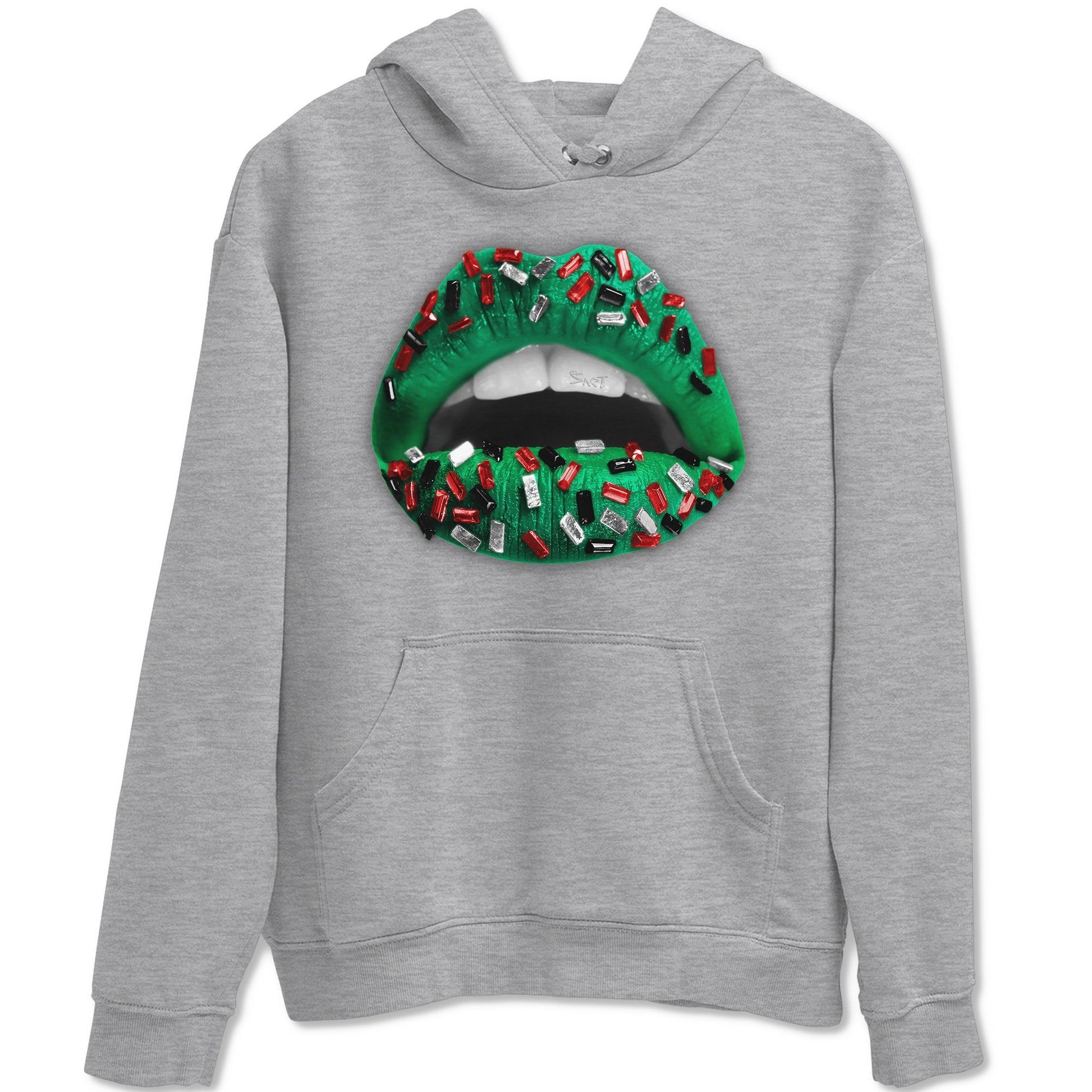 Lips Jewel Unisex Tops - Air Jordan 1 Lucky Green