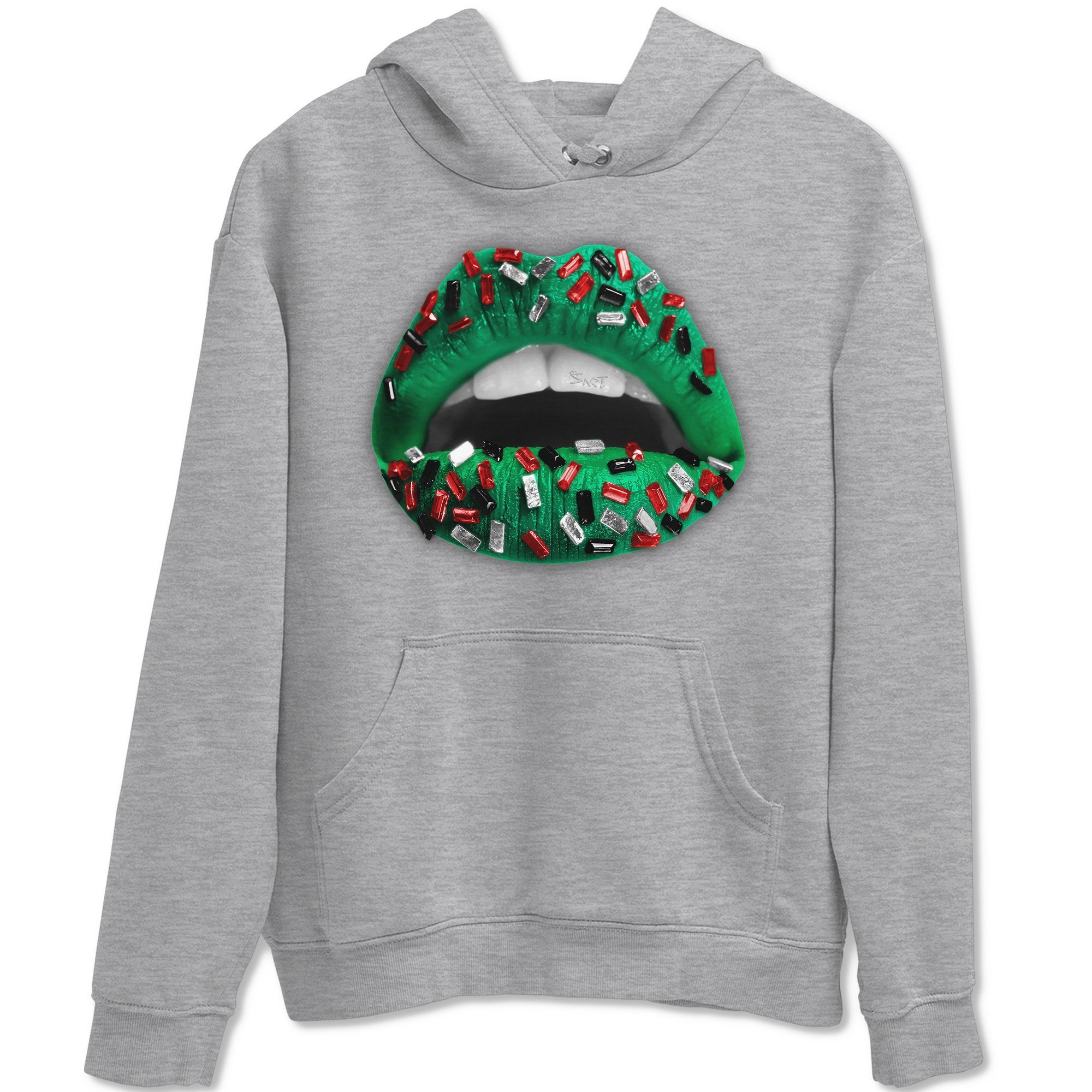 Lips Jewel Unisex Tops - Air Jordan 1 Lucky Green