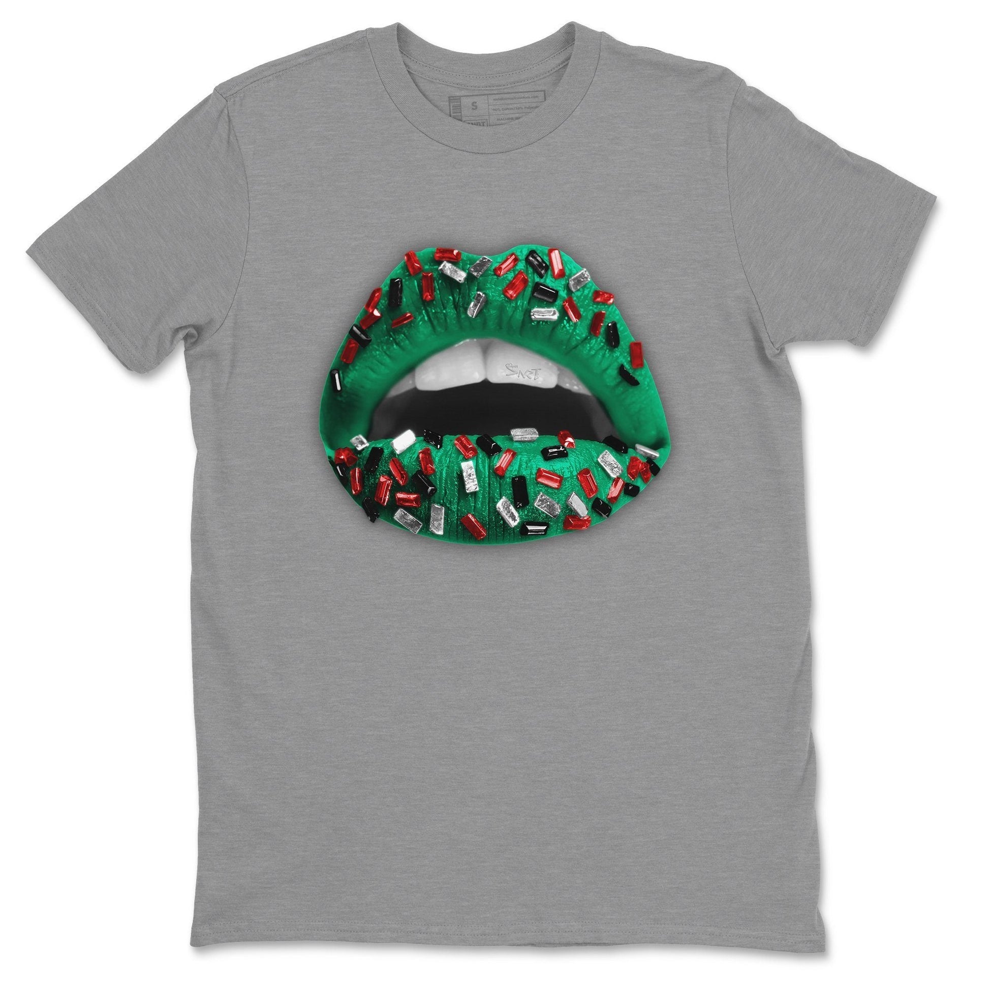 Lips Jewel Unisex Tops - Air Jordan 1 Lucky Green