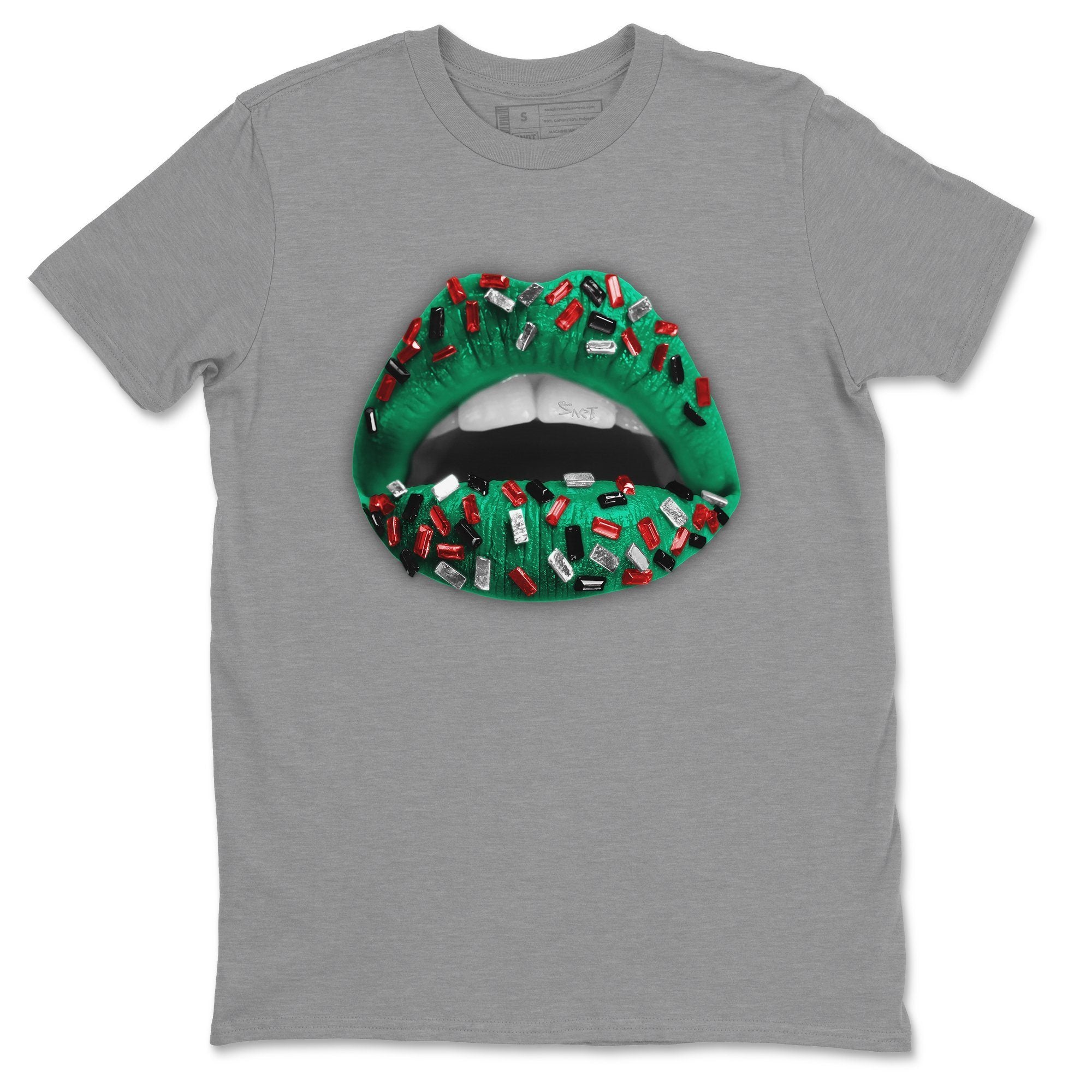 Lips Jewel Unisex Tops - Air Jordan 1 Lucky Green
