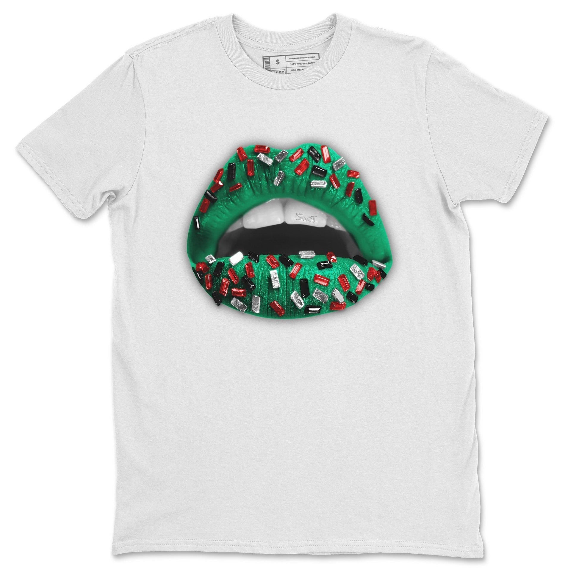 Lips Jewel Unisex Tops - Air Jordan 1 Lucky Green