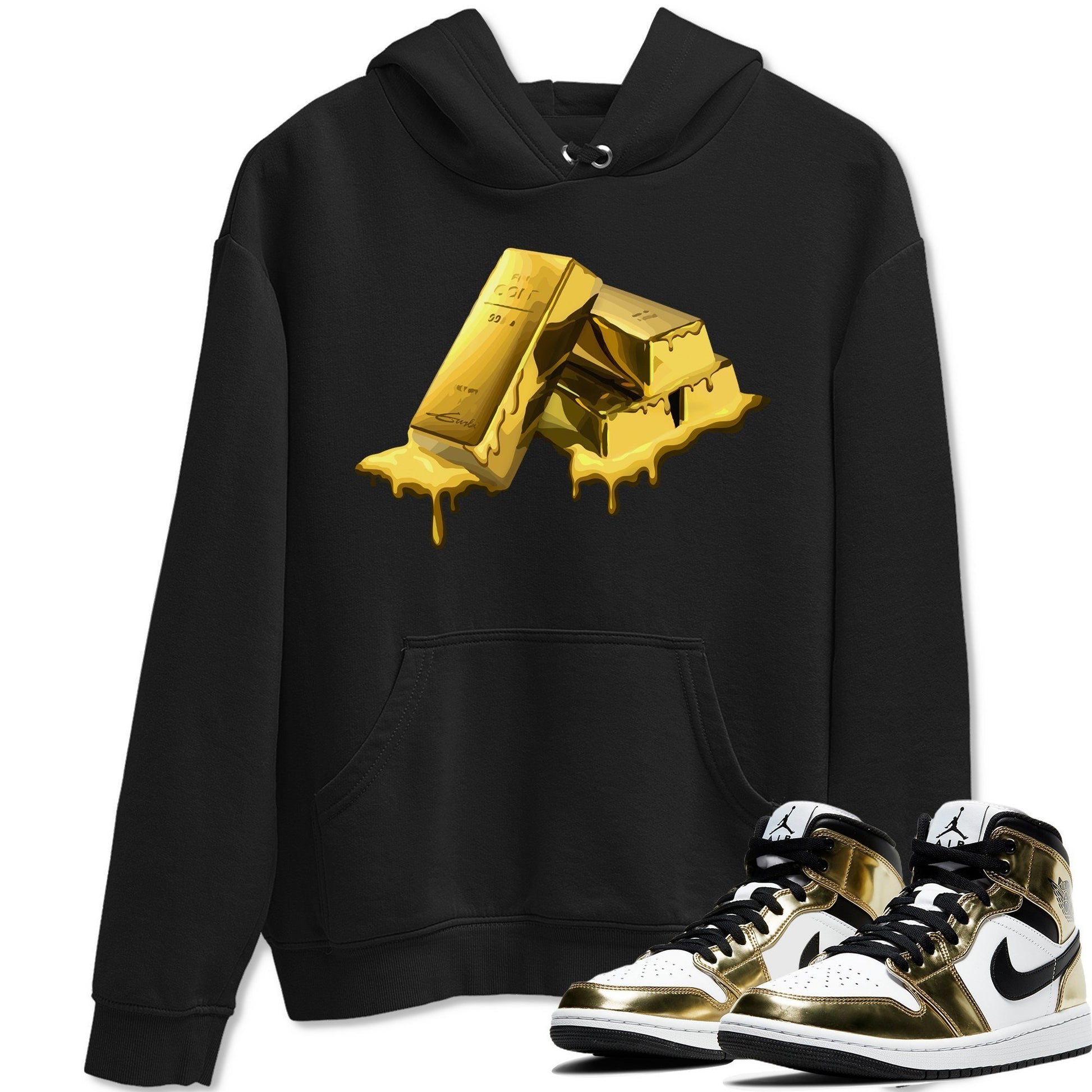 Gold Bar Unisex Tops - Air Jordan 1 Metallic Gold