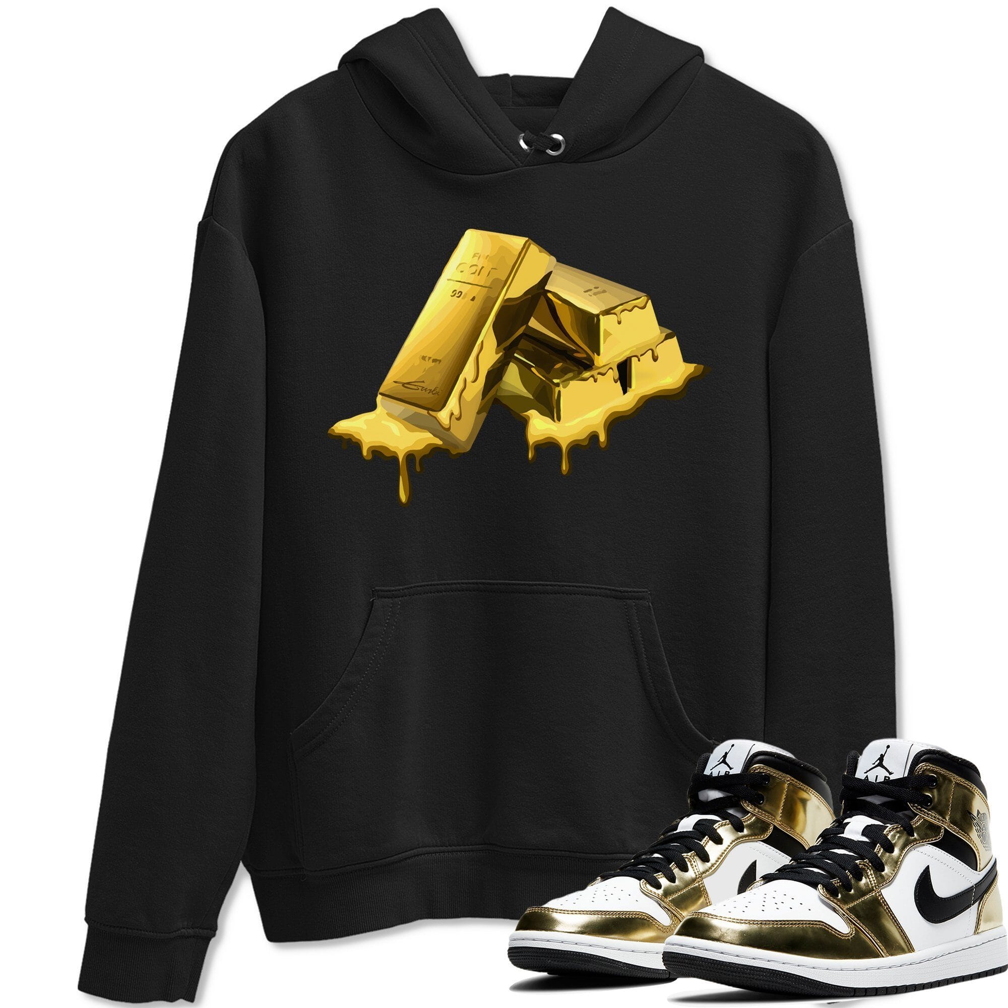 Gold Bar Unisex Tops - Air Jordan 1 Metallic Gold