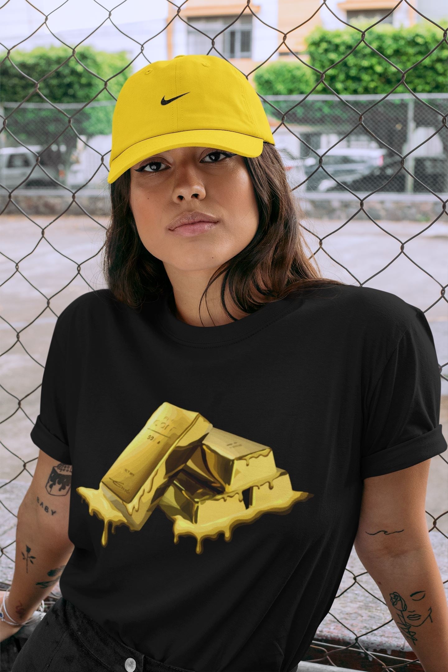 Gold Bar Unisex Tops - Air Jordan 1 Metallic Gold