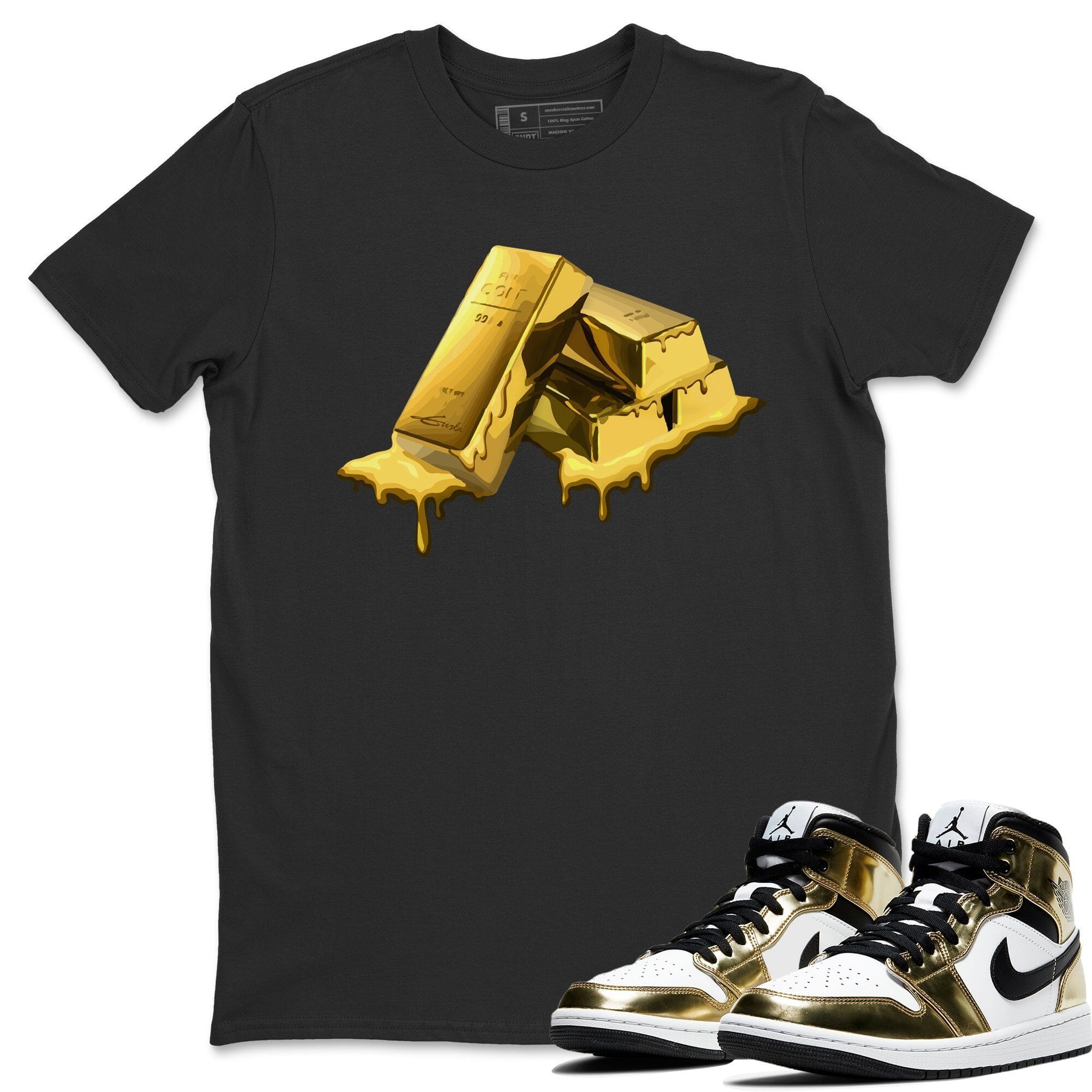 Gold Bar Unisex Tops - Air Jordan 1 Metallic Gold