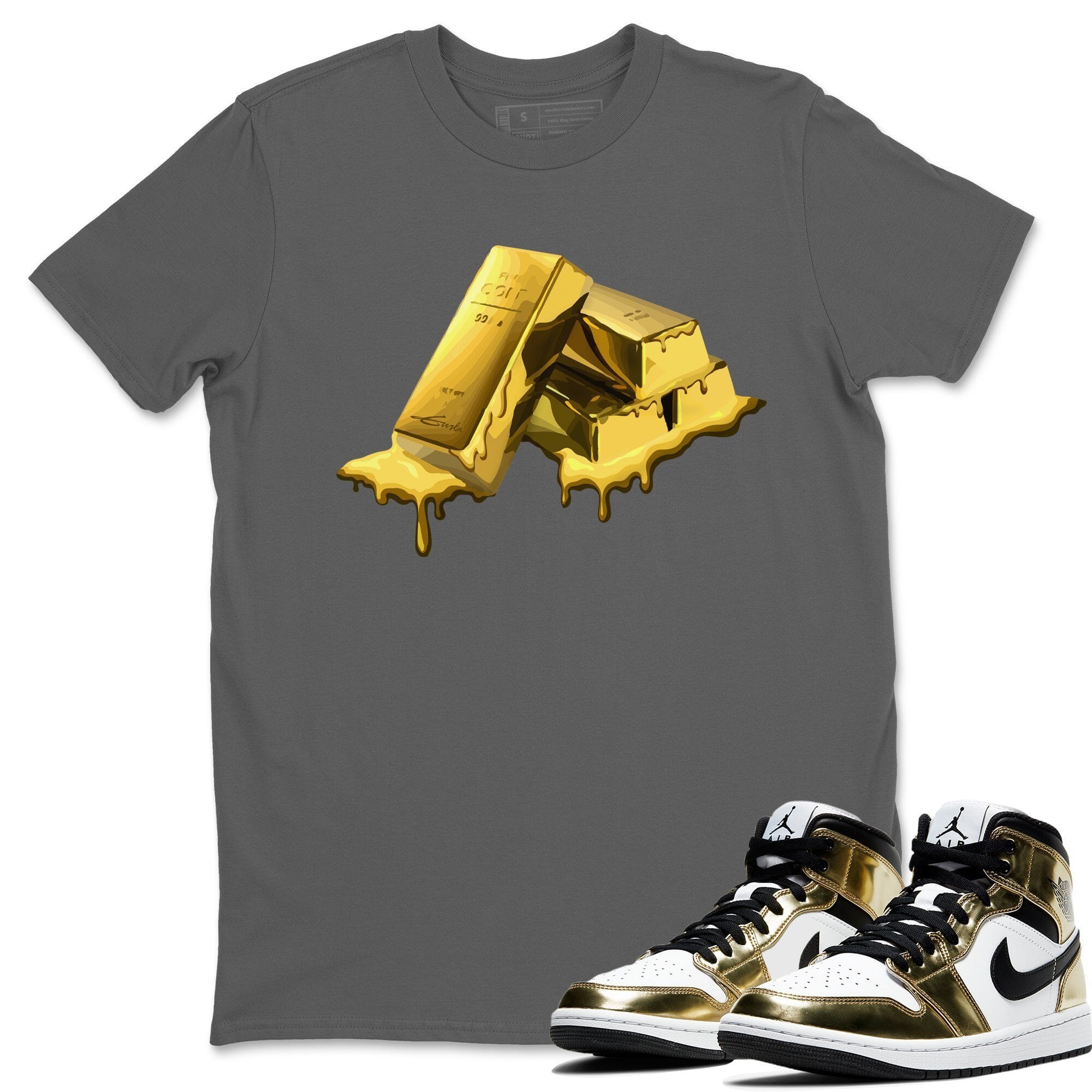 Gold Bar Unisex Tops - Air Jordan 1 Metallic Gold