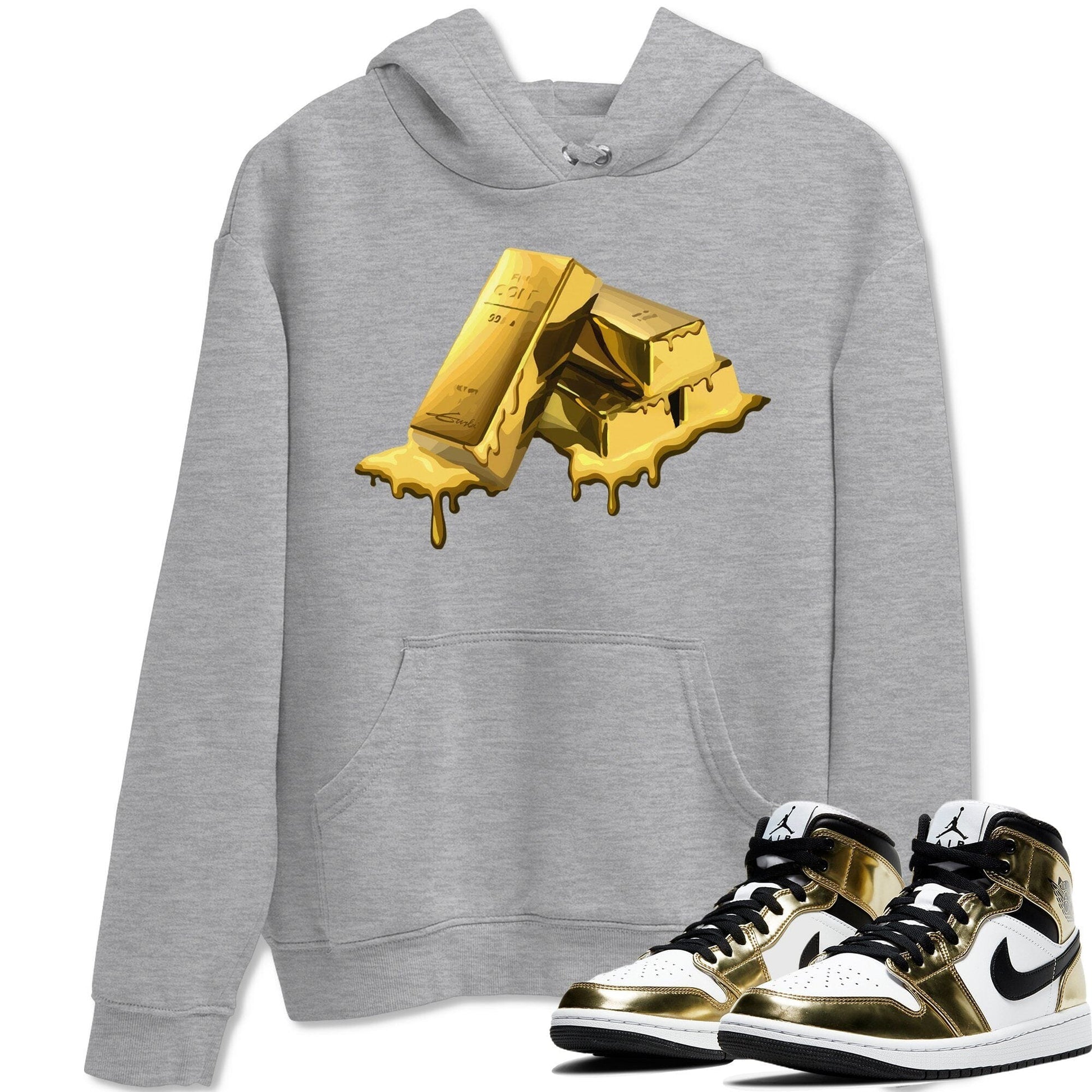 Gold Bar Unisex Tops - Air Jordan 1 Metallic Gold