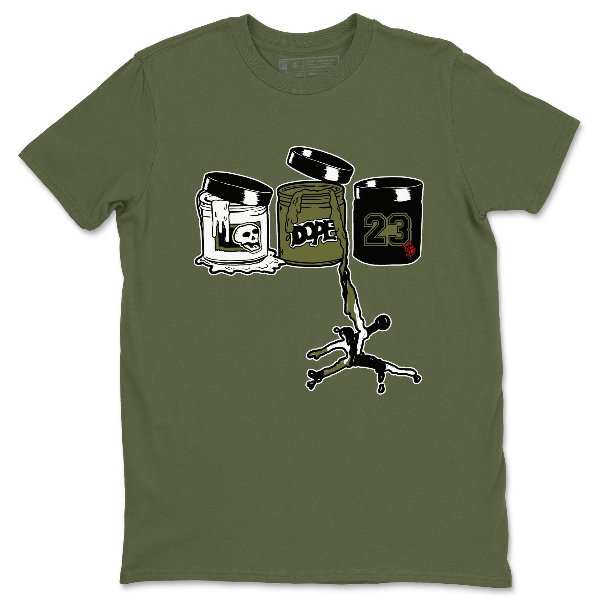 Jordan Paint Sneaker Tees - Air Jordan 1 Travis Scott Medium Olive