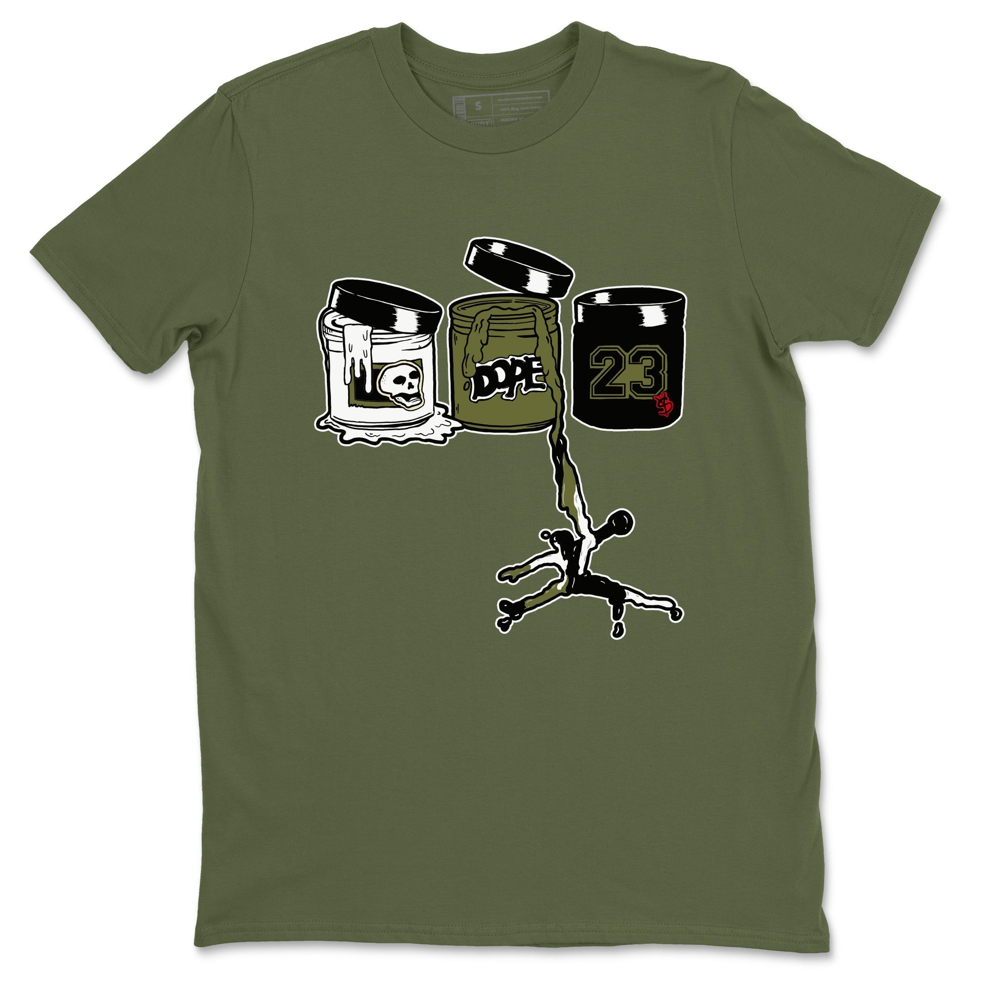 Jordan Paint Sneaker Tees - Air Jordan 1 Travis Scott Medium Olive