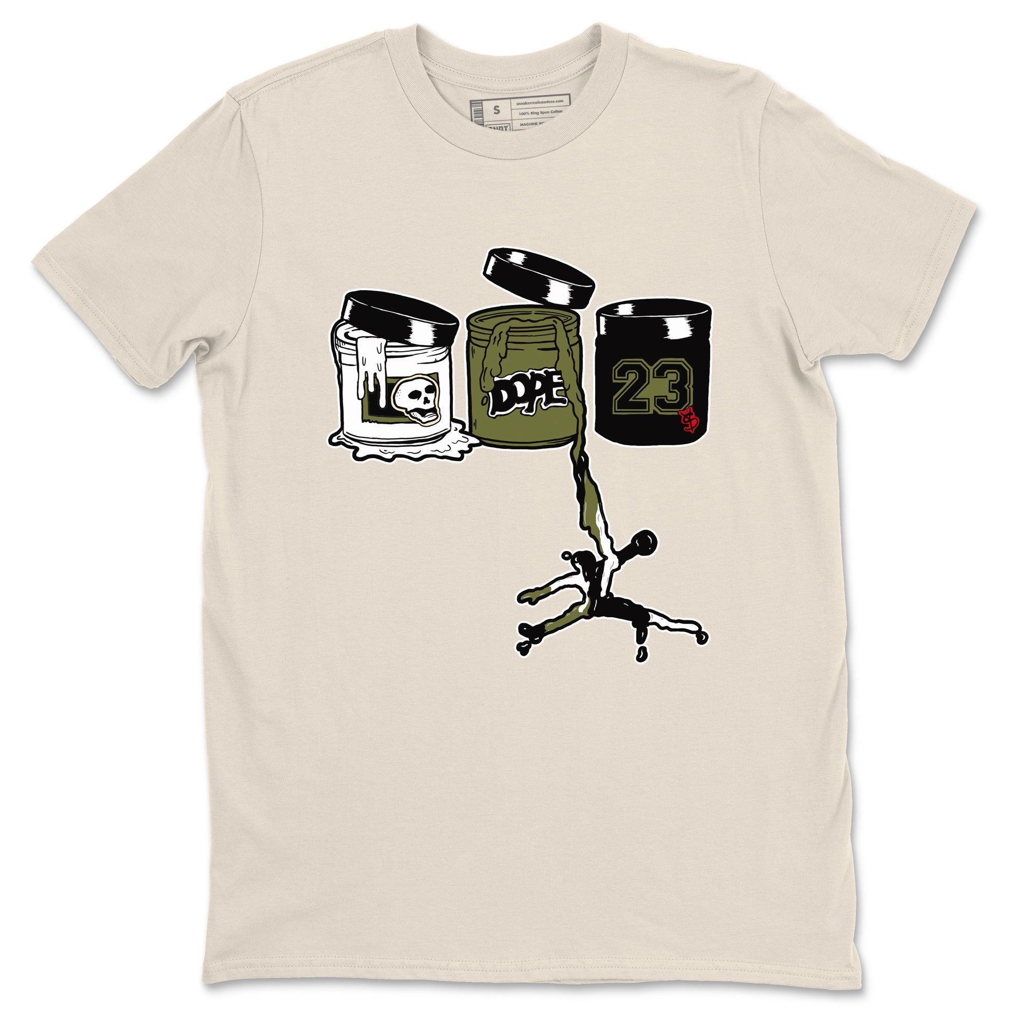Jordan Paint Sneaker Tees - Air Jordan 1 Travis Scott Medium Olive