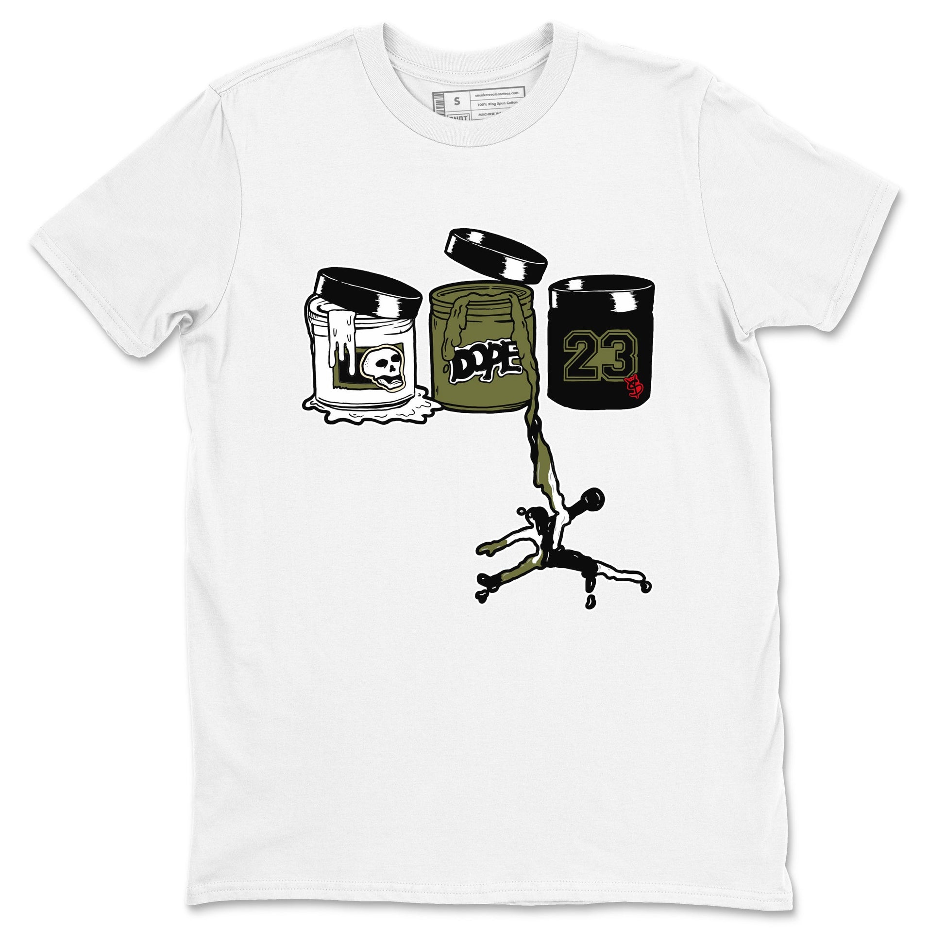Jordan Paint Sneaker Tees - Air Jordan 1 Travis Scott Medium Olive